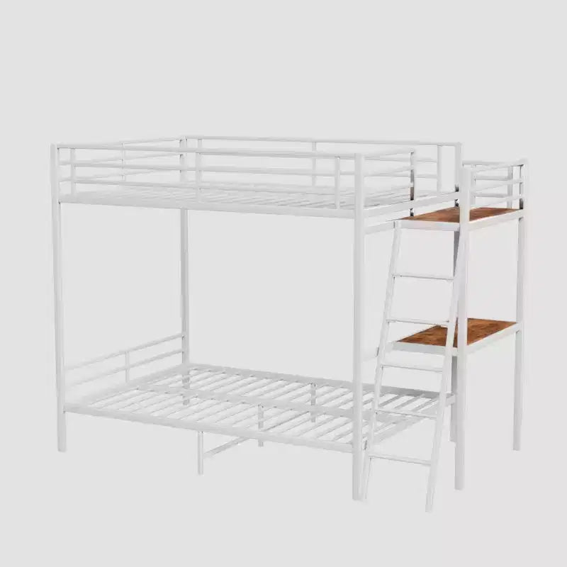 Lit superposé métallique pleine grandeur moderne Luxystar avec bureau intégré pour chambre et dortoir,