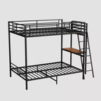 Lit superposé métallique pleine grandeur moderne Luxystar avec bureau intégré pour chambre et dortoir,