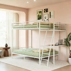 Lit superposé métallique pleine grandeur moderne Luxystar avec bureau intégré pour chambre et dortoir,