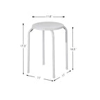 Ensemble table de salle à manger FurnitureR pour 6 personnes, table de cuisine moderne avec 6 tabourets en métal, ensemble de salle à manger peu encombrant pour cuisine, salle à manger, appartement