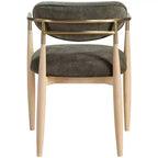 Chaises de salle à manger Riccio de Meridian Furniture avec accoudoirs et revêtement en tissu haute performance (lot de 2)