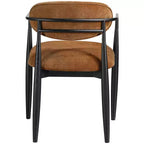 Chaises de salle à manger Riccio de Meridian Furniture avec accoudoirs et revêtement en tissu haute performance (lot de 2)