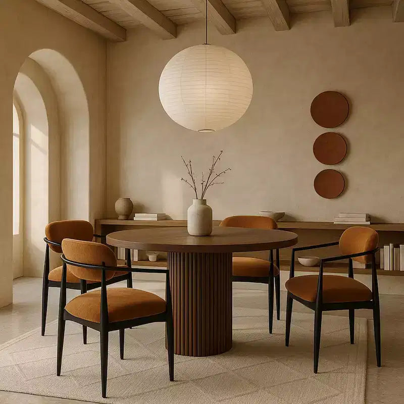 Chaises de salle à manger Riccio de Meridian Furniture avec accoudoirs et revêtement en tissu haute performance (lot de 2)