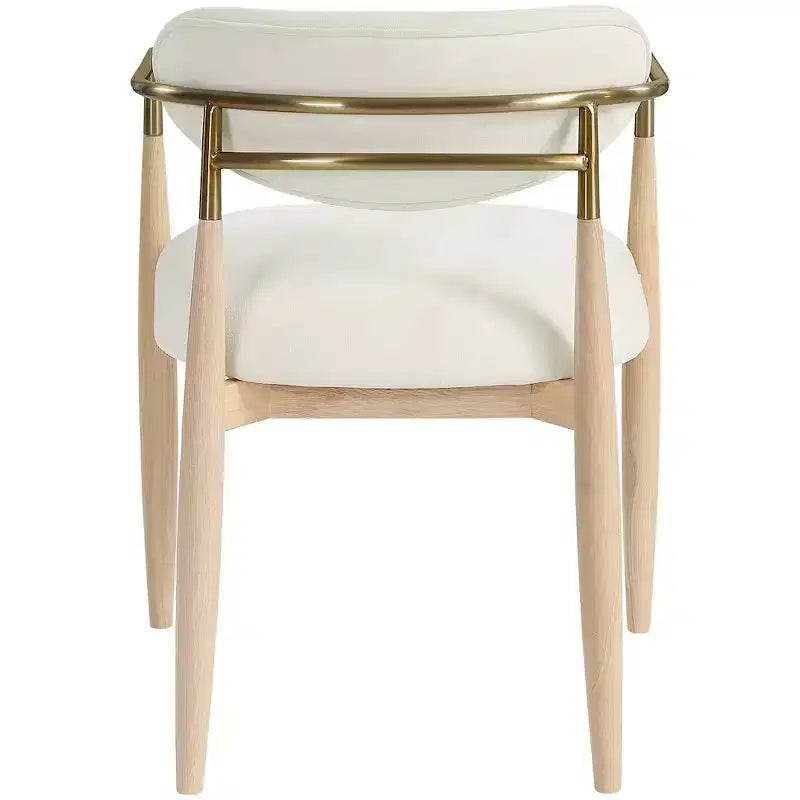 Chaises de salle à manger Riccio de Meridian Furniture avec accoudoirs et revêtement en tissu haute performance (lot de 2)