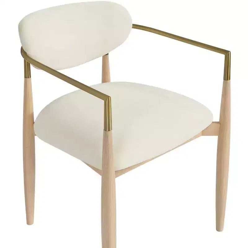 Chaises de salle à manger Riccio de Meridian Furniture avec accoudoirs et revêtement en tissu haute performance (lot de 2)