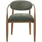 Chaises de salle à manger Riccio de Meridian Furniture avec accoudoirs et revêtement en tissu haute performance (lot de 2)