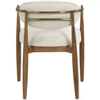 Chaises de salle à manger Riccio de Meridian Furniture avec accoudoirs et revêtement en tissu haute performance (lot de 2)