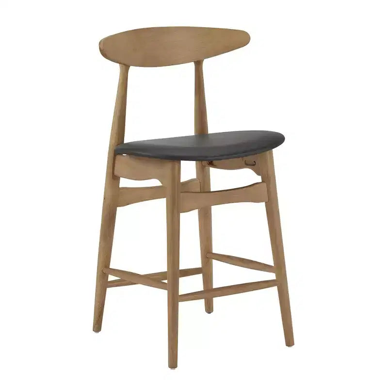 Ensemble de salle à manger Cortland en chêne naturel style mi-siècle, hauteur comptoir, largeur 160 cm - iNSPIRE Q