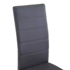 vidaXL Chaises de salle à manger, 4 pcs, gris, similicuir et acier, standard
