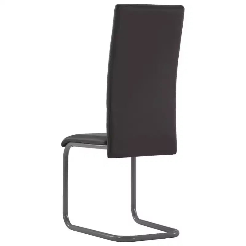 vidaXL Chaises de salle à manger, 4 pcs, gris, similicuir et acier, standard
