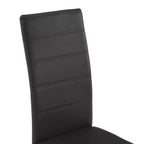 vidaXL Chaises de salle à manger, 4 pcs, gris, similicuir et acier, standard