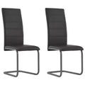 vidaXL Chaises de salle à manger, 4 pcs, gris, similicuir et acier, standard