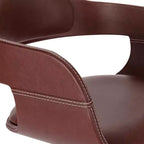 vidaXL Chaise de salle à manger marron Similicuir (100 % polyester), Bois courbé moyen