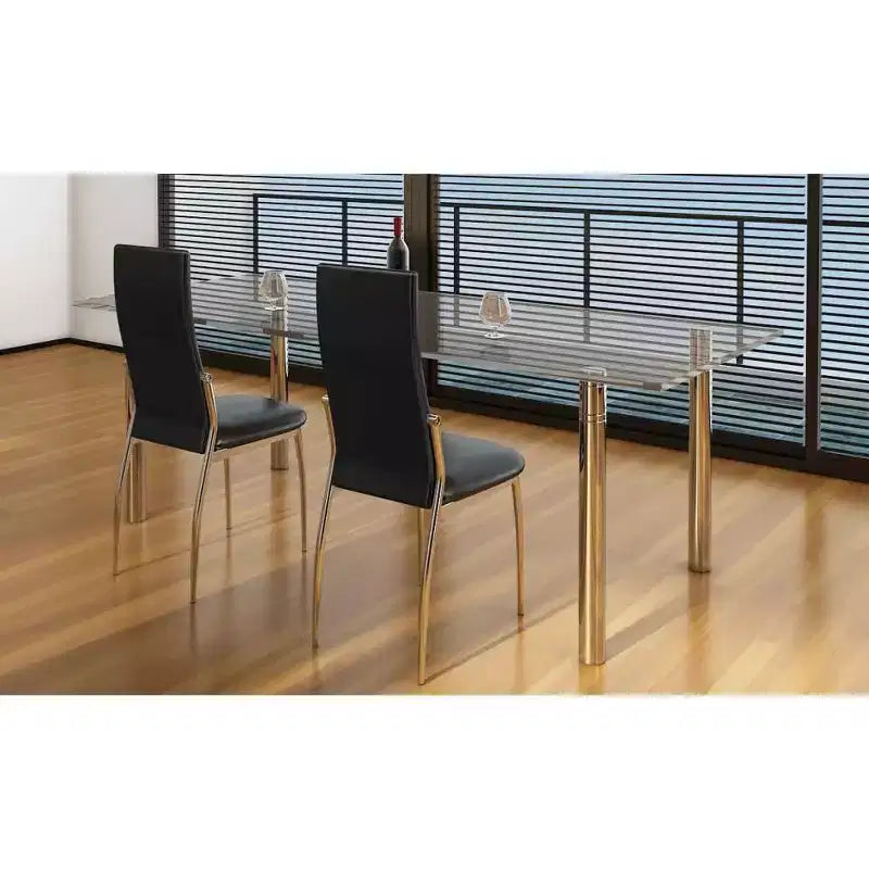 vidaXL Chaises de salle à manger 2 pcs Similicuir Noir