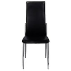 vidaXL Chaises de salle à manger 2 pcs Similicuir Noir