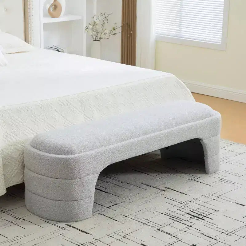 Banc rembourré ModernLuxe – Bout de lit rembourré – Banc minimaliste – Ottoman – Banc d'entrée – Repose-pieds