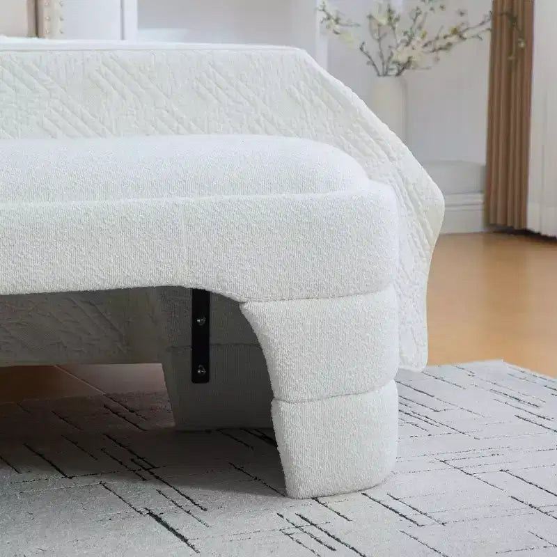 Banc rembourré ModernLuxe – Bout de lit rembourré – Banc minimaliste – Ottoman – Banc d'entrée – Repose-pieds