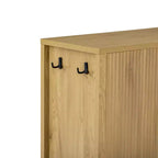 GDFStudio Flores Meuble de Rangement Moderne 57,5, Meuble Buffet 4 Portes avec Crochets Latéraux