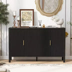 GDFStudio Flores Meuble de Rangement Moderne 57,5, Meuble Buffet 4 Portes avec Crochets Latéraux