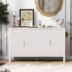 GDFStudio Flores Meuble de Rangement Moderne 57,5, Meuble Buffet 4 Portes avec Crochets Latéraux