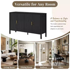GDFStudio Flores Meuble de Rangement Moderne 57,5, Meuble Buffet 4 Portes avec Crochets Latéraux