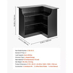Meuble de bar d'intérieur VEVOR, bar à vin en forme de L à 4 niveaux avec étagères de rangement, porte-verres à vin, capacité maximale de 136 kg, armoire à liqueur en bois, noir