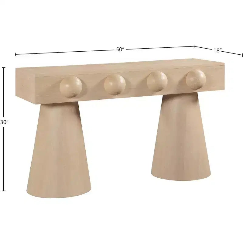 Table console Bracciano en placage de chêne naturel Meridian Furniture
