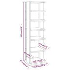 vidaXL Armoire à chaussures blanc Bois d'ingénierie Haute et étroite Armoire à chaussures