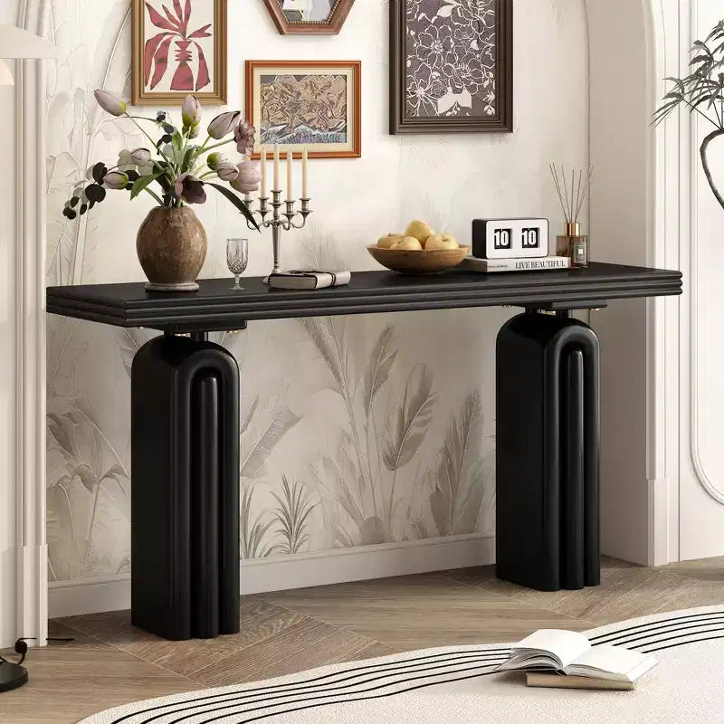 Console en placage d'acacia GDFStudio Mitchell, chic, élégante et luxueuse