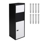 Boîte de dépôt de colis antivol extra large - Acier galvanisé, verrouillable avec serrure à code, boîte aux lettres extérieure sécurisée pour porche ou trottoir - Noir ou blanc