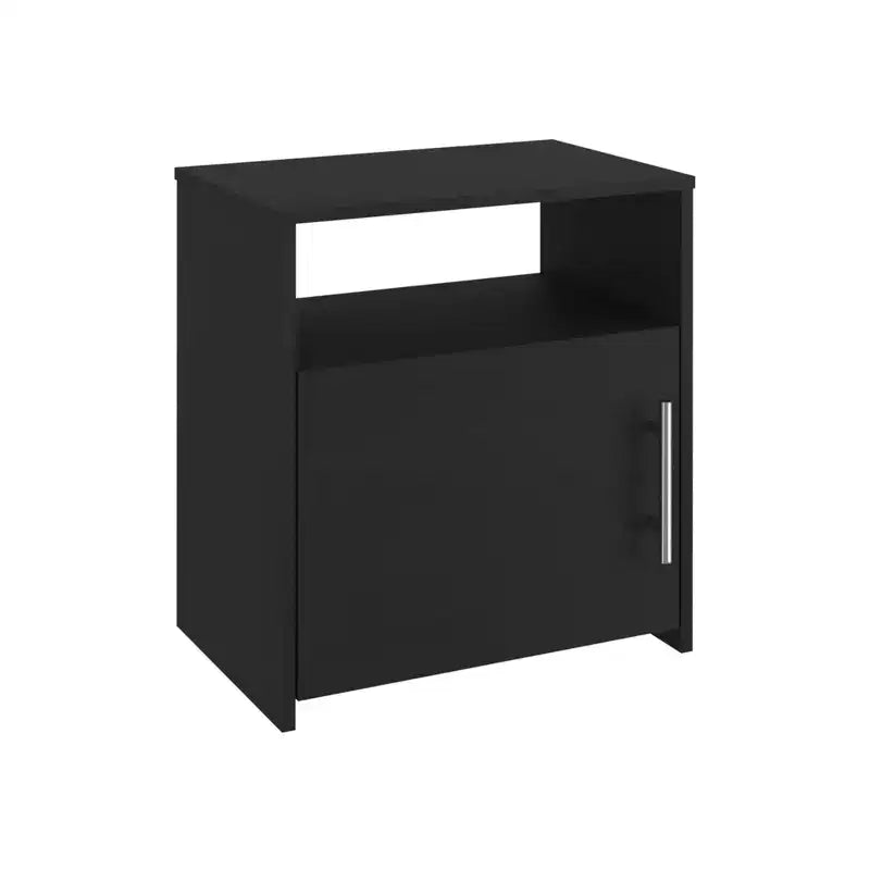HomeRoots 23 Black Wood Nightstand