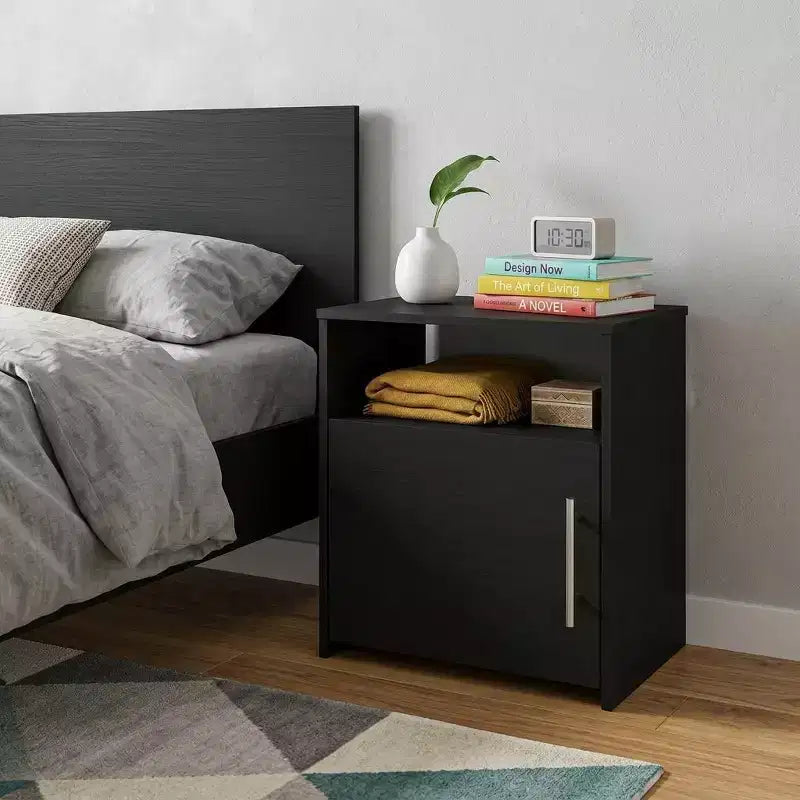 HomeRoots 23 Table de chevet en bois noir