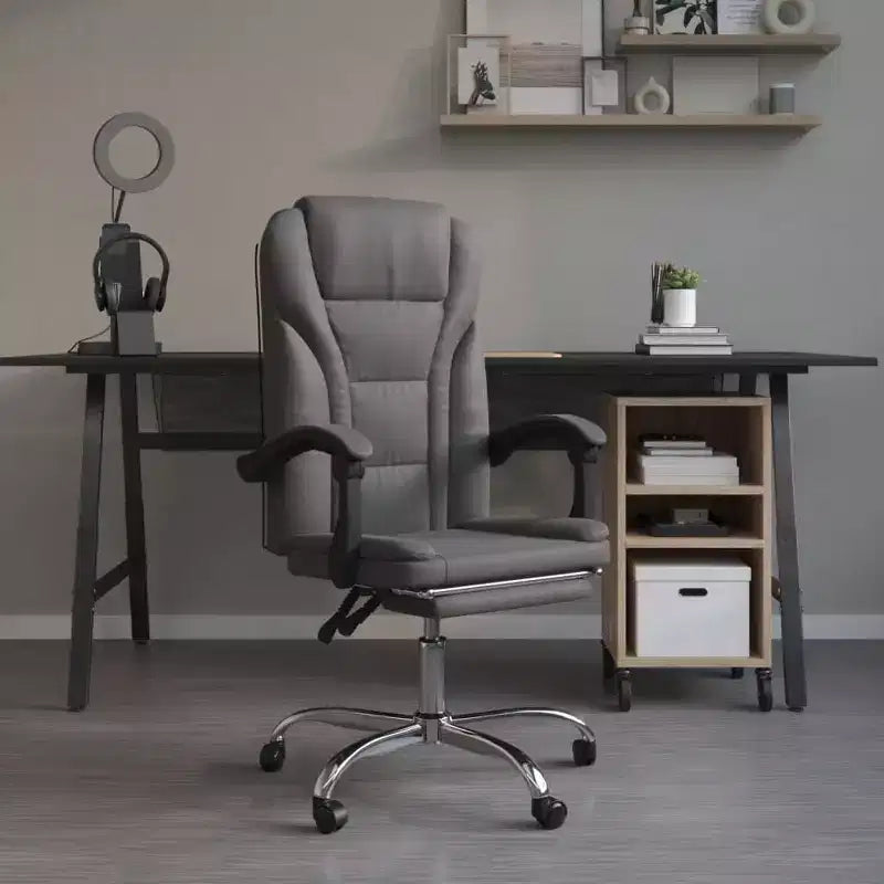 vidaXL Fauteuil de bureau inclinable noir Similicuir, métal, contreplaqué