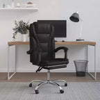 vidaXL Fauteuil de bureau inclinable noir Similicuir, métal, contreplaqué