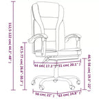 vidaXL Fauteuil de bureau inclinable noir Similicuir, métal, contreplaqué