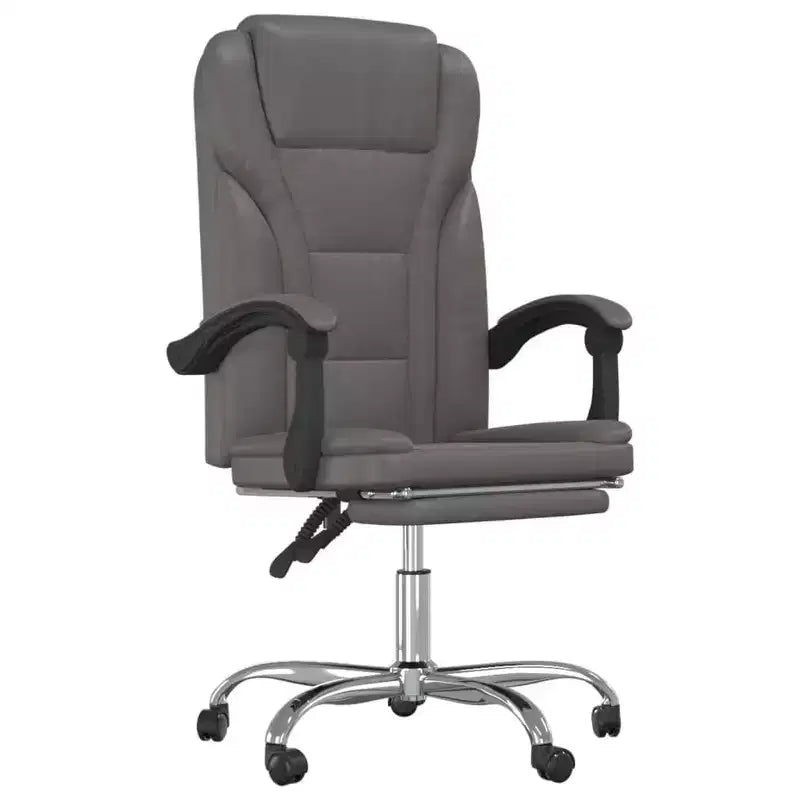 vidaXL Reclining Office Chair Black Faux leather, metal, plywood