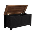 Storage Bench with Farmhouse Design - Storage Chest with 2 Safety Hinges, 15.7 x 39.4 x 18.9 Inches, Ideal for Entryway, Bedroom, and Living Room