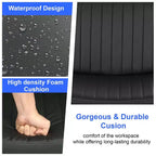 BestMassage Chaise croisée à roulettes, sans accoudoirs, chaise de bureau pivotante réglable en hauteur avec large assise rembourrée pour bureau à domicile