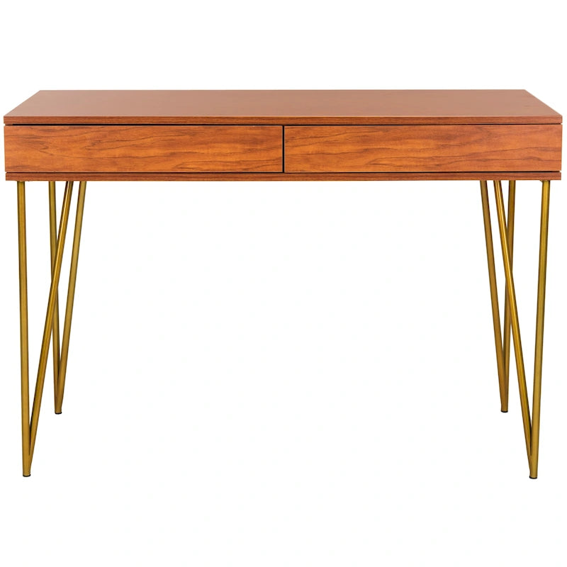 Bureau à 2 tiroirs Ladonna en pin naturel