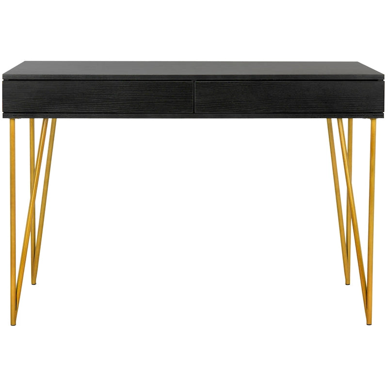 Bureau à 2 tiroirs Ladonna en pin naturel