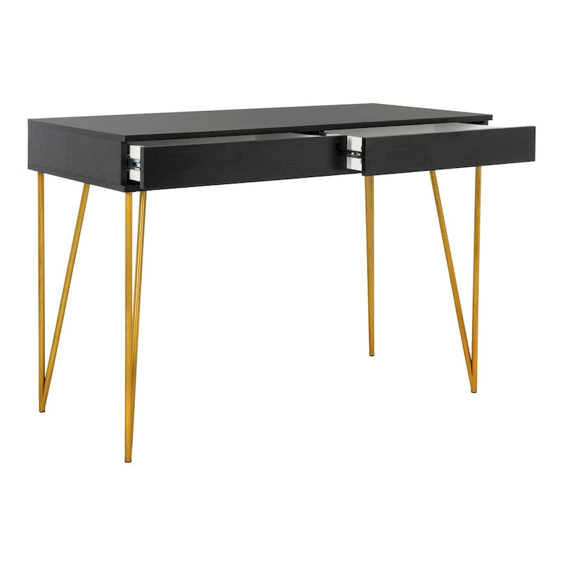 Bureau à 2 tiroirs Ladonna en pin naturel
