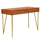 Bureau à 2 tiroirs Ladonna en pin naturel