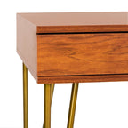 Bureau à 2 tiroirs Ladonna en pin naturel
