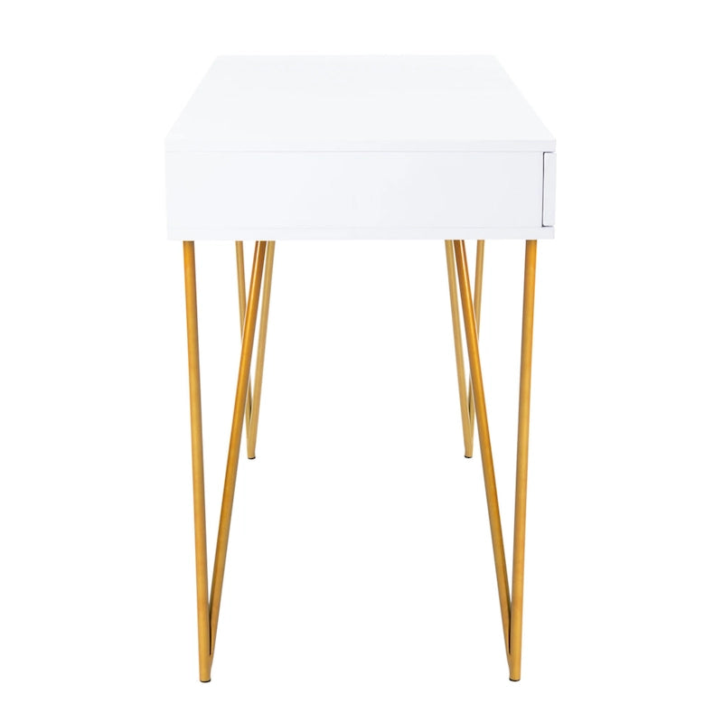 Bureau à 2 tiroirs Ladonna en pin naturel