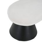 Pouf d'entrée rembourré Nathan avec pieds en fer noir