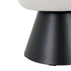 Pouf d'entrée rembourré Nathan avec pieds en fer noir