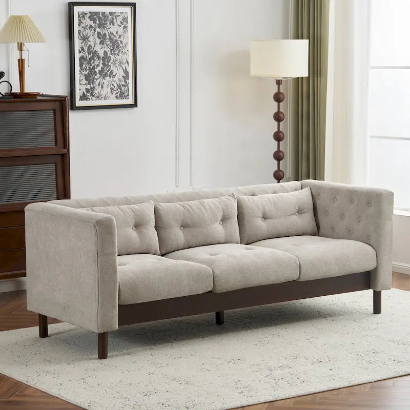 Canapé Moderne capitonné en tissu