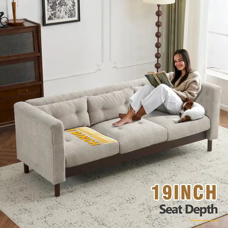 Modern Upholstered Tufted Sofa Couch