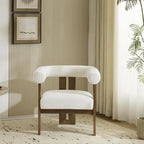 Gilbert Modern Upholstered Round Arm Accent Chair by Christopher Knight Home
