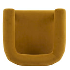 Fauteuil d'appoint Gilbert moderne à accoudoirs ronds et rembourré